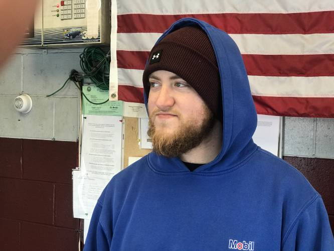 Derek Contarino works at a full-serve gas station in East Concord