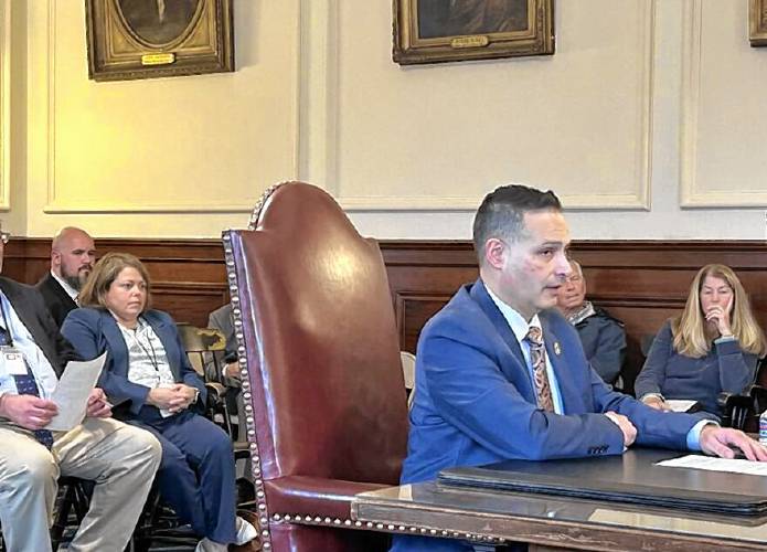 Mark Dell'Orfano testifies in front of New Hampshire's Executive Council during a hearing on his nomination to the state's Public Utilities Commission. Mark Dell'Orfano testifies in front of New Hampshire's Executive Council during a hearing on his nomination to the state's Public Utilities Commission.