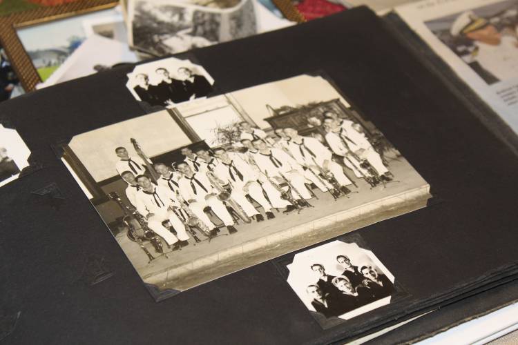 A photo album in the home of Pearl Harbor survivor Ira 