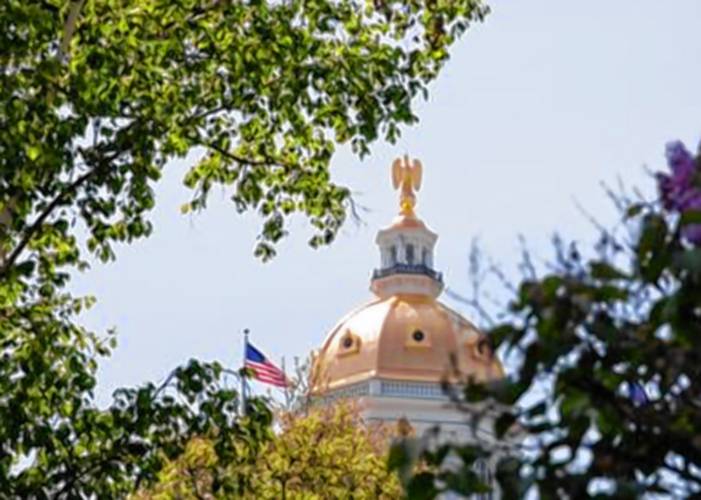 The State House dome in Concord. The State House dome in Concord.