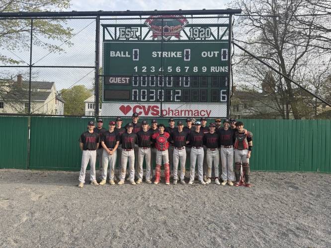 The Concord High School varsity baseball team played two games at Doubleday Field in Cooperstown, N.Y., home of the National Baseball Hall of Fame, on Thursday. The Tide split the series, losing to Souhegan in their first game, and beating Dover later that afternoon. The Concord High School varsity baseball team played two games at Doubleday Field in Cooperstown, N.Y., home of the National Baseball Hall of Fame, on Thursday. The Tide split the series, losing to Souhegan in their first game, and beating Dover later that afternoon.