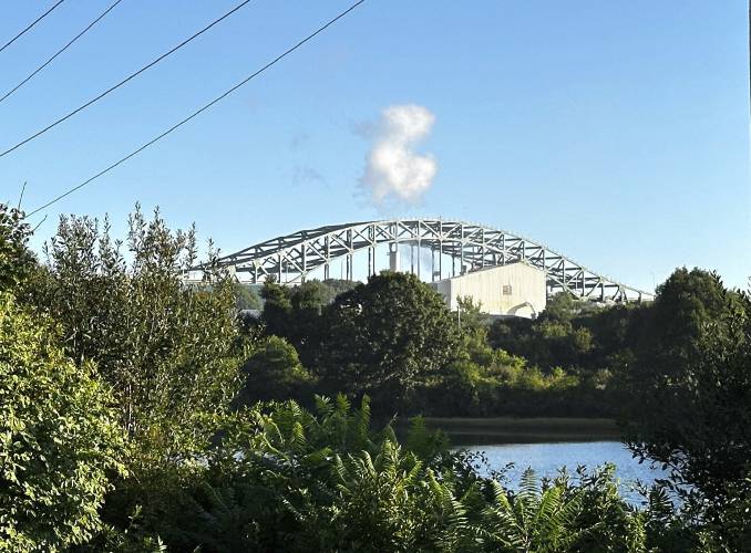 The Piscataqua River Bridge is shown in Portsmouth.
