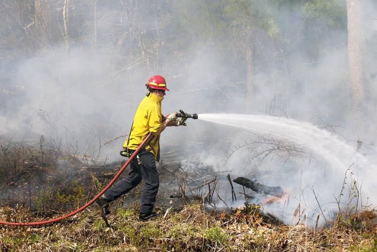 Concord fire crews put out a brush fire May 13, 2020.