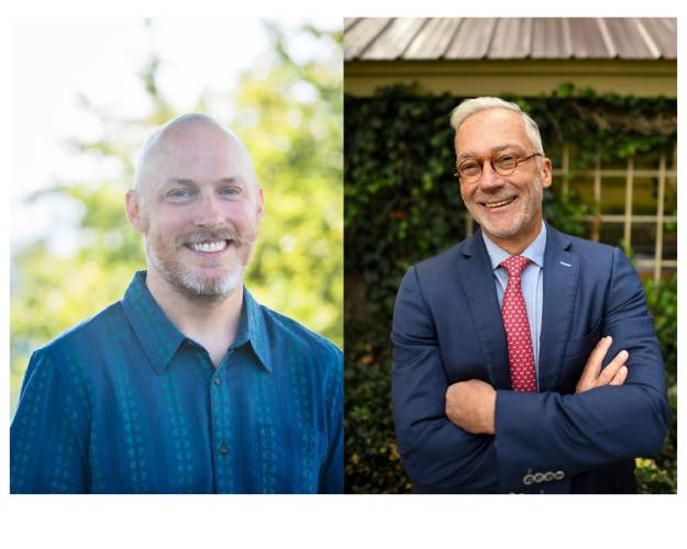 Democrat Stu Green (left) and Republican incumbent Daniel Innis. Democrat Stu Green (left) and Republican incumbent Daniel Innis.
