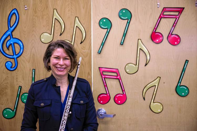 Nicole Densmore has been teaching and playing music in the Lake Sunapee region for 25 years. “The purpose of this class is to use music to show children the beauty of the world,” is her class motto.