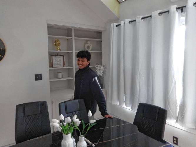 Shamir Darjee, 20, bought his family a house in Concord this fall. 
