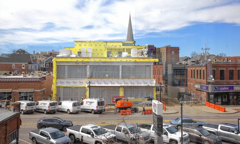 The construction of the Friendly Toast and Arts Alley in downtown Concord is taking shape.
