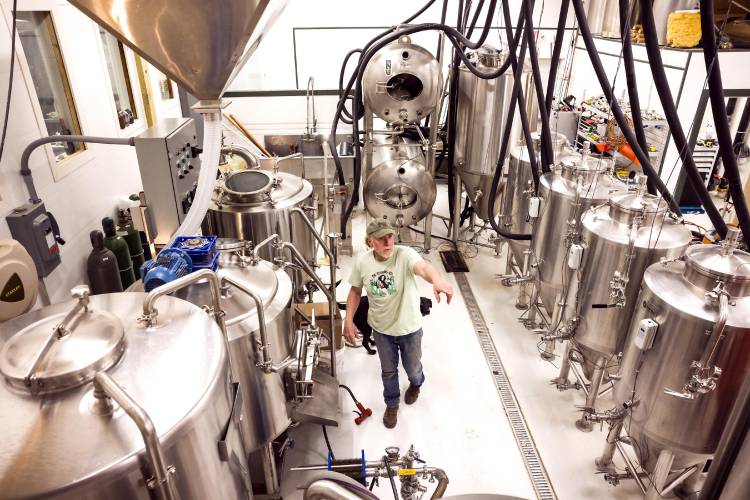 David Stewart, owner of Blasty Bough Brewing Company in Epsom, has expanded his brewery while others are closing down.