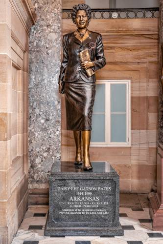 Benjamin Victor’s sculpture of Civil Rights activist Daisy Lee Gatson Bates in Statuary Hall.
