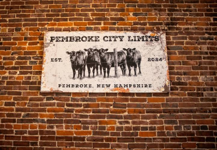 A sign for the new Pembroke City Limits on Main Street in Pembroke.
