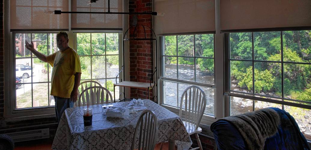 Some of the Stevens Mill units have a view of the river.