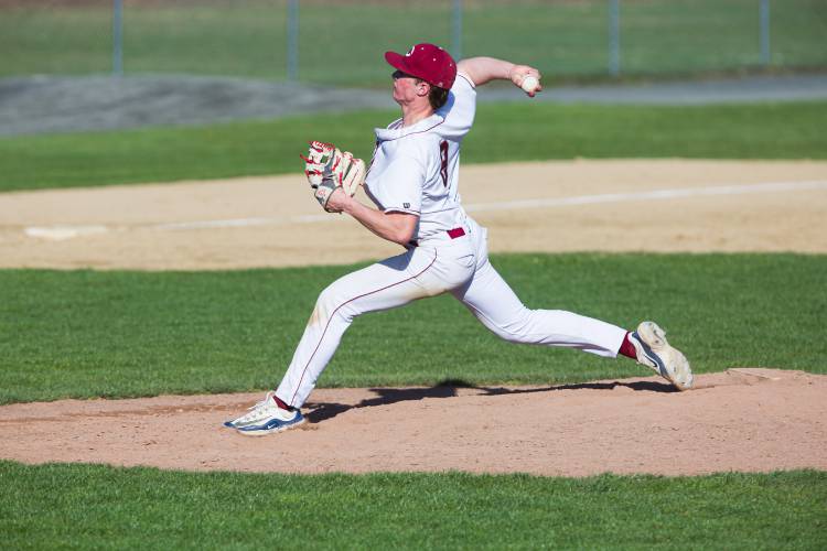 Above, Concord junior Alex Turant had 10 strikeouts and only gave up four hits against Windham.