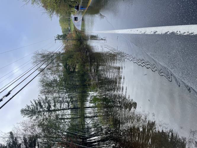 This is what Route 13 looked like when Chief Chris Remillard showed up Wednesday morning, March 7. 