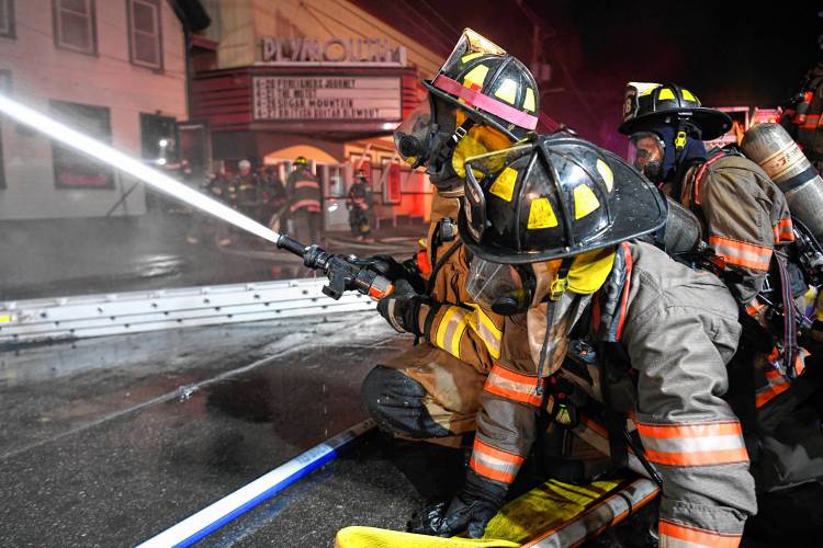 A crowd of 450 people was evacuated from the Flying Monkey music and movie venue when the fire broke out next door. The venue sustained only minor smoke damage and, having canceled some events this week, plans to reopen Friday. 