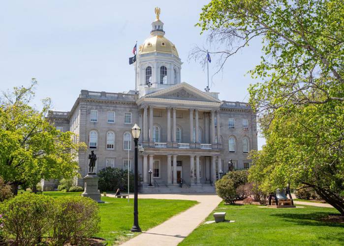 The New Hampshire State House in Concord. The New Hampshire State House in Concord.