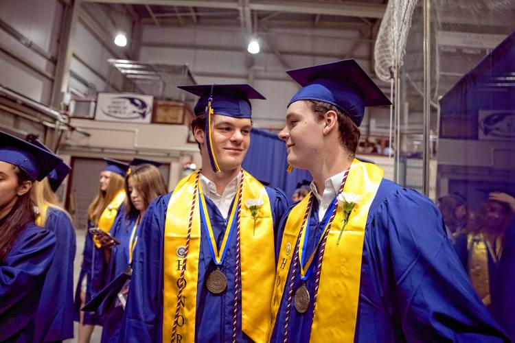 Twins Gavin, left, and Ryan McCabe will be heading to the College of the Holy Cross this fall.
