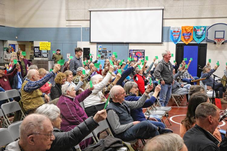 Canterbury residents gathered at Canterbury Elementary School for the annual town meeting on Friday, March 14, 2025.