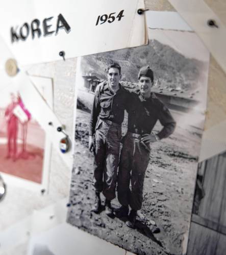 A photo of Jerry Lavigne (left) in 1954 when he was in South Korea. 