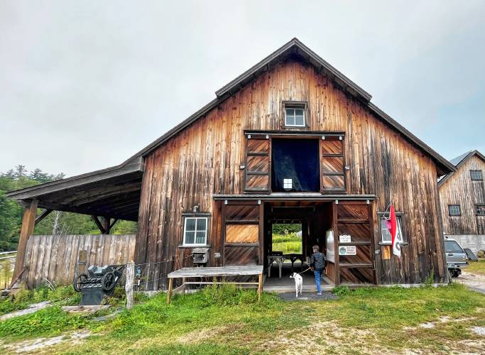 The main barn at Nubanusit Farm contains the CSA and farm shop.