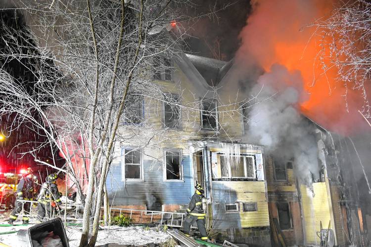 Crews from around the region responded to a fire at a single-family home at  19 Chance Pond Road that became fully engulfed by rapidly accelerating flames.
