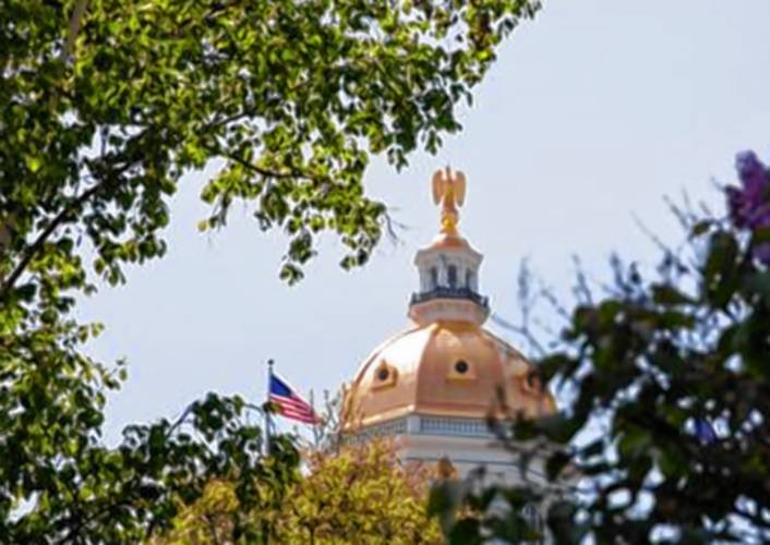 The New Hampshire Statehouse dome The New Hampshire Statehouse dome