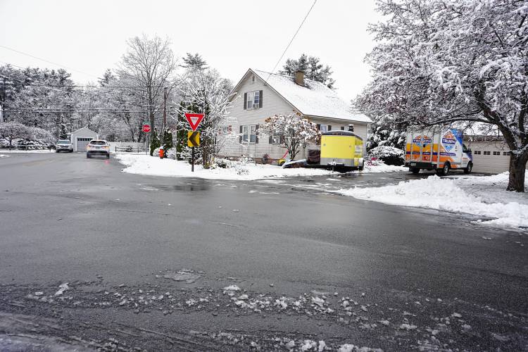 The road in front of the Jelley’s home.
