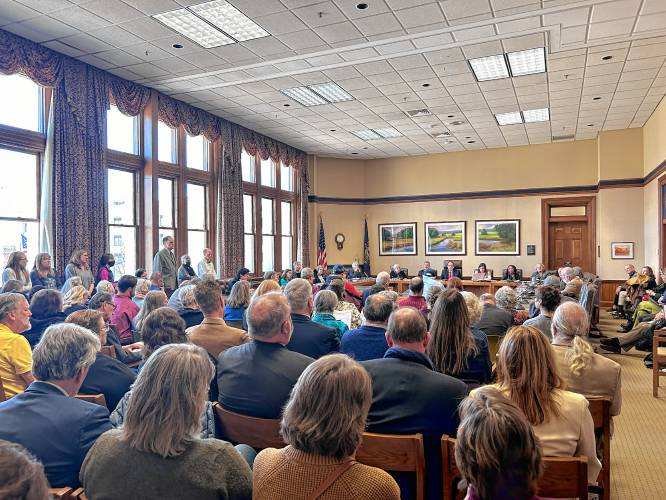 The hearing room was filled for discussion of the End of Life Options Act. 