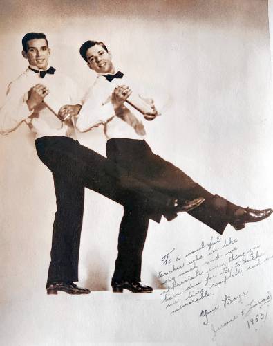 A photo of Jerry Lavigne (left) during his tap dancing days.