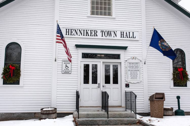 Henniker Town Hall on Friday, Jan. 27, 2017. (ELIZABETH FRANTZ / Monitor staff)