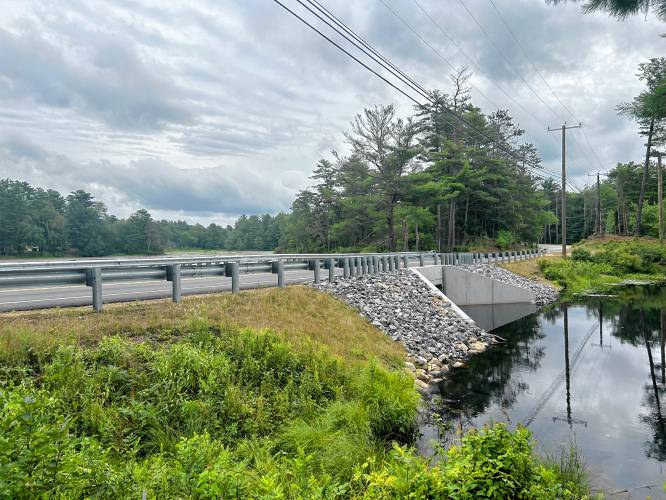 The Freeses Pond bridge in Deerfield was replaced last November.