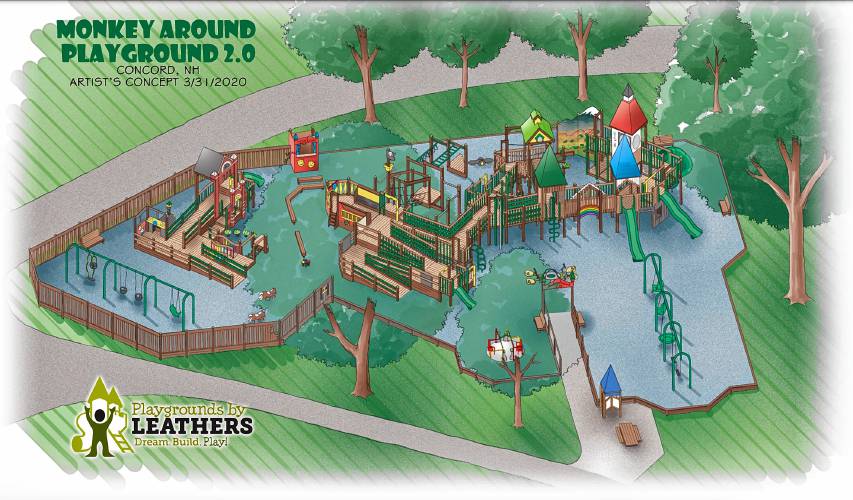 Now that Concord City Council has approved funds for a new Monkey Around Playground at White Park, a years-long project is one step closer to realization. Now that Concord City Council has approved funds for a new Monkey Around Playground at White Park, a years-long project is one step closer to realization.