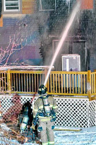 Crews from around the region responded to a fire at a single-family home at  19 Chance Pond Road that became fully engulfed by rapidly accelerating flames.