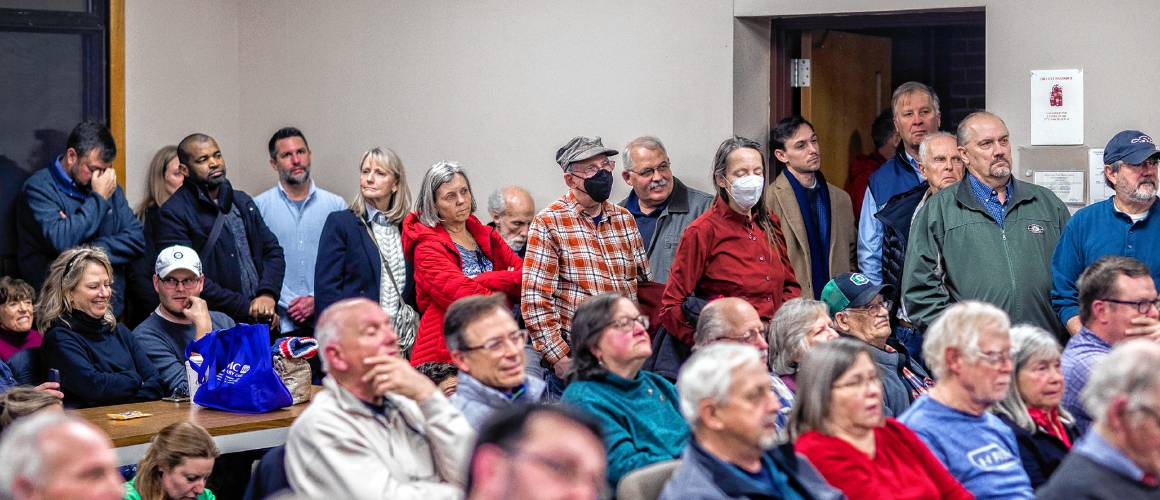 The Concord City Council chambers was overflowing on Monday night to hear the discussion of the proposed Beaver Meadow Clubhouse among other public input items. The council tabled the clubhouse vote.