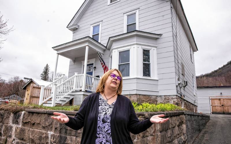 Pamela Laflamme, Berlin’s assistant city manager, is an atlas of the city-owned property in the state’s northernmost city. What was once a dark-green dilapidated two-story home now has an American flag hanging outside its bay windows and outdoor furniture on the front porch. After being abandoned, neighbors bought it for just over $7,000, rehabbed it and resold it for $215,000.