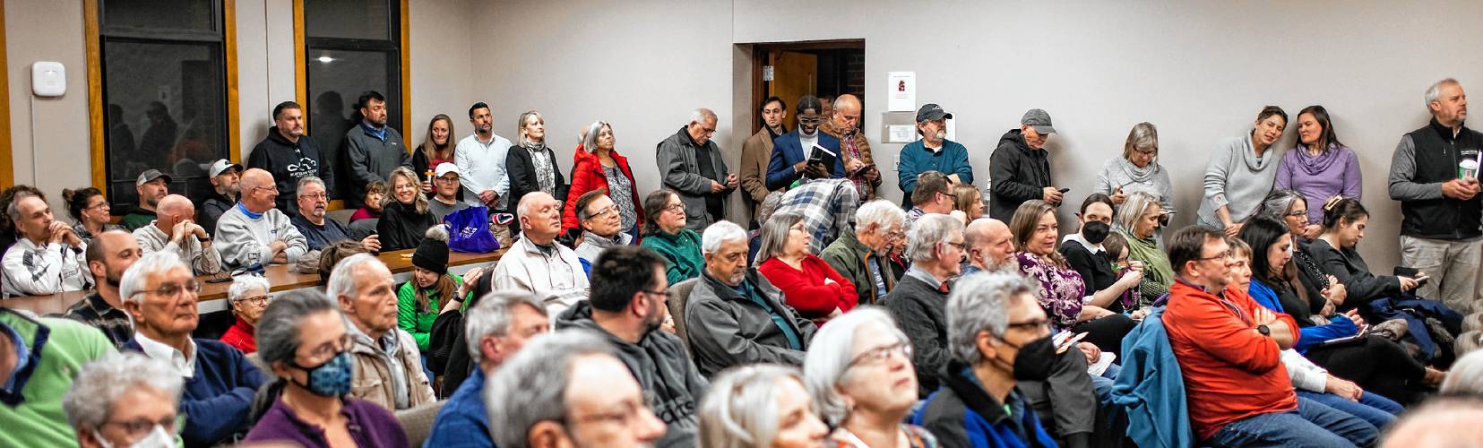The Concord City Council chambers was overflowing on Monday night to hear the discussion of the proposed Beaver Meadow Clubhouse among other public input items. The council tabled the clubhouse vote.