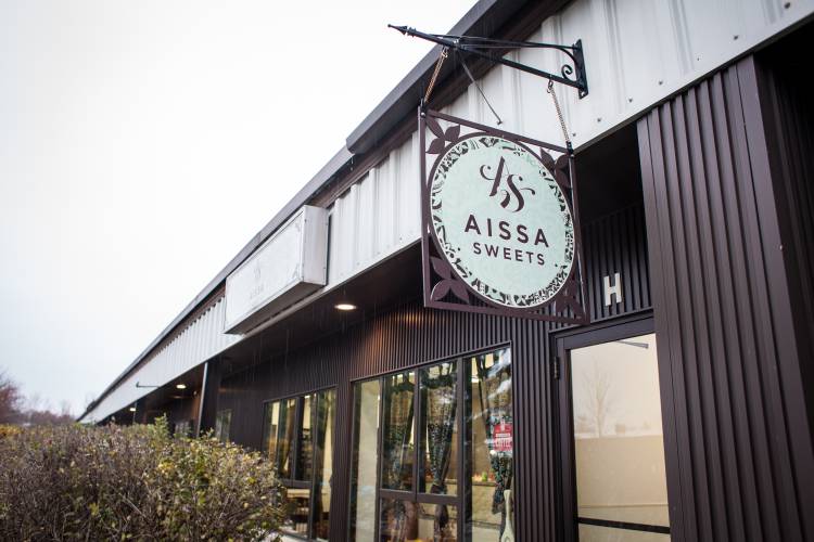 The new storefront of Aissa Sweets is seen on Hall Street in Concord on Tuesday, Nov. 15, 2016. (ELIZABETH FRANTZ / Monitor staff)