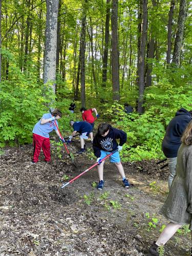 Belmont Middle School students are hard at work.