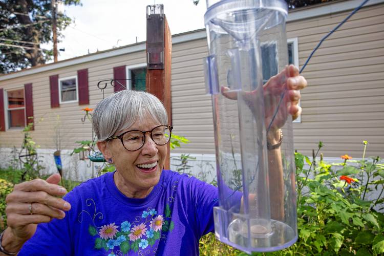 Deborah Blanchet of Concord  has been a volunteer since 2009 for a project with the clumsy name of CoCoRaHS, or the Community Collaborative Rain Hail Snow project.