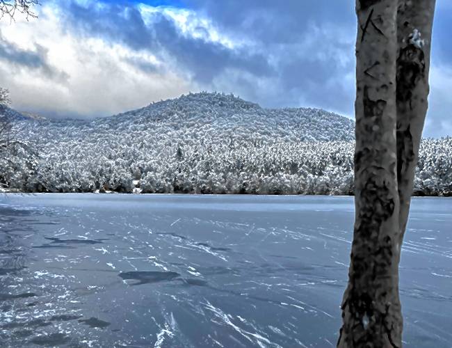Mirror Lake when the ice was present last winter.
