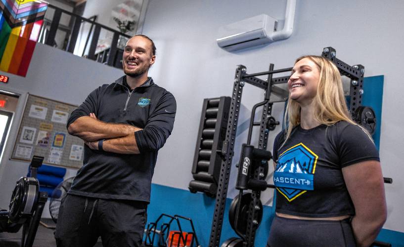 Co-owners Matt and Anna Ferrara at their Ascent Training and Performance facility in Concord.