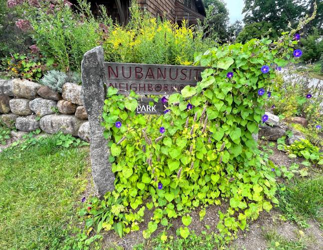 The entrance to Nubanusit Neighborhood in West Peterborough. 
