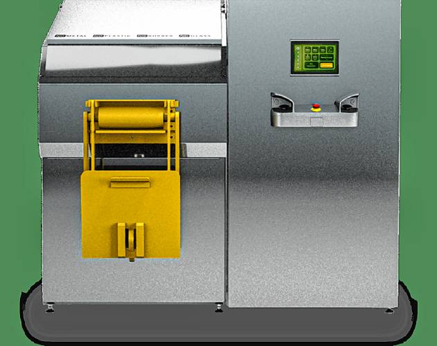 The BG7, which BioGreen360 says can handle up to 4,000 pounds of food waste per day. It is about 6 feet tall.