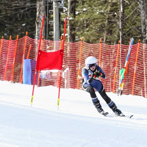 Concord senior Charlotte Dill raced well in both the giant slalom and slalom for the Crimson Tide.