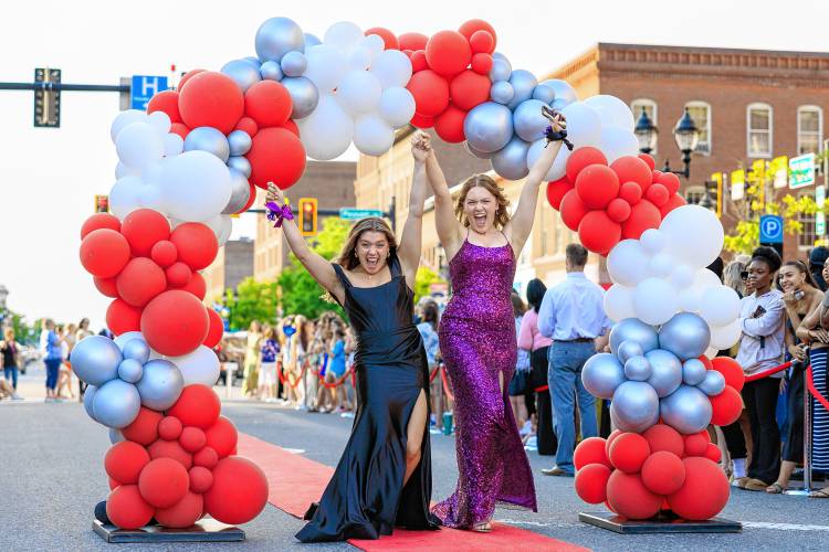 Ayva Mullen and Ava Trento were all fired up for the Concord High prom Thursday night.