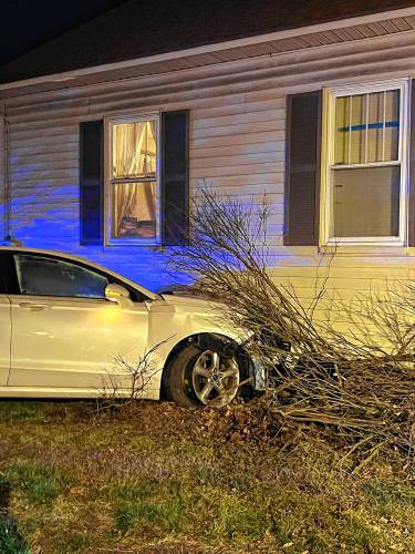 Concord police arrested a man after they said he crashed his car into a South End home while driving drunk. Concord police arrested a man after they said he crashed his car into a South End home while driving drunk.