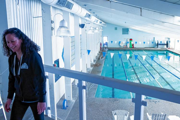 Capital City Sports and Fitness manager Frances Plunkett at the indoor pool of the facility on Friday.
