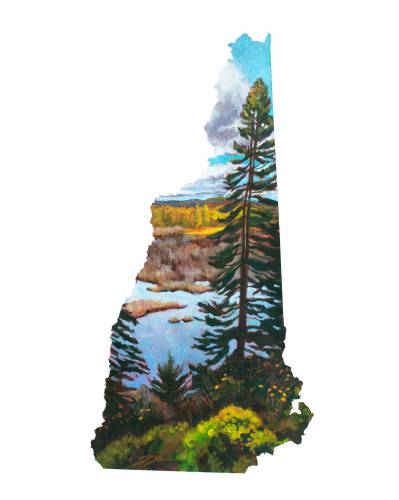 NH acrylic painting.