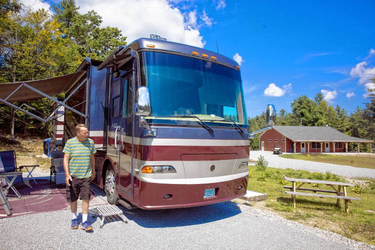 Kevin McCauley built three homesteads on the Rocky Valley RV Resort property that are now rented out while he lives in a state-of-the-art RV home on the site. The recreation hall is in the backround.