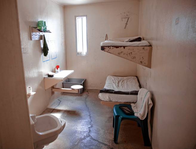A cell in one of the units that hold a high percentage of inmates who have been brought in by U.S. Immigrations and Customs Enforcement.