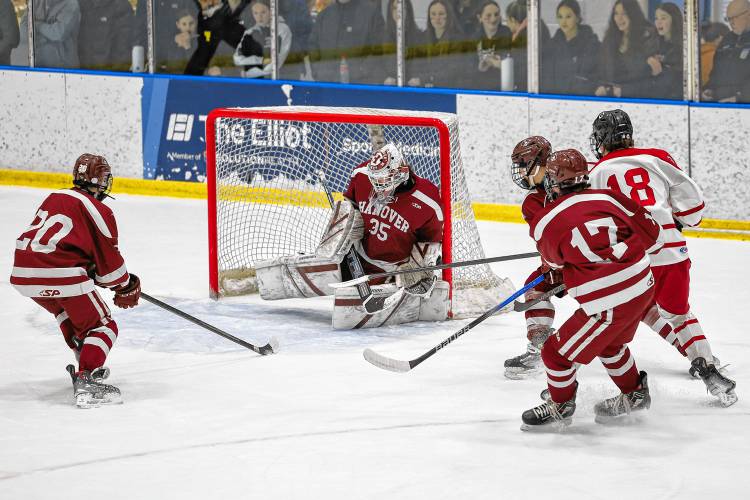 Senior forward Rowan Arndt scored two goals for the Crimson Tide on Tuesday night. His first came in the first period after he stole the puck from a Hanover defenseman and fired into the top left corner of the net.